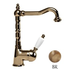 Смеситель для раковины бронза, ручка белая Cezares Elite ELITE-LSM2-02-Bi