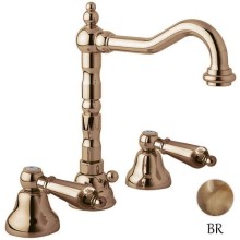 Смеситель для раковины с донным клапаном бронза, ручки металл Cezares First FIRST-BLS2-02-M