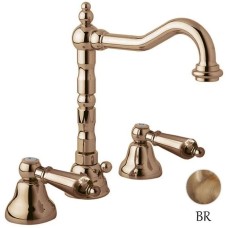 Смеситель для раковины с донным клапаном бронза, ручки металл Cezares First FIRST-BLS2-02-M