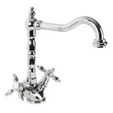 Смеситель для раковины с донным клапаном хром, ручки хром Cezares Nostalgia NOSTALGIA-LS2-01