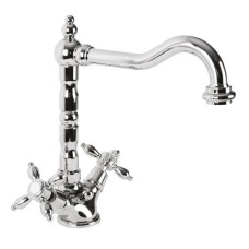 Смеситель для раковины с донным клапаном хром, ручки хром Cezares Nostalgia NOSTALGIA-LS2-01