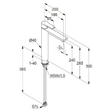 Смеситель для раковины Kludi Zenta SL 482560565 Хром