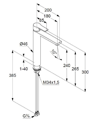 Смеситель для раковины Kludi Zenta SL 482560565 Хром