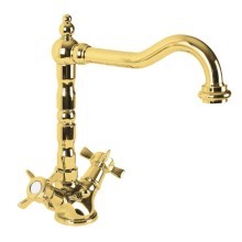 Смеситель для раковины золото 24 карат Cezares Lord LORD-LS2-03/24
