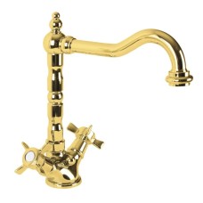 Смеситель для раковины золото 24 карат Cezares Lord LORD-LS2-03/24