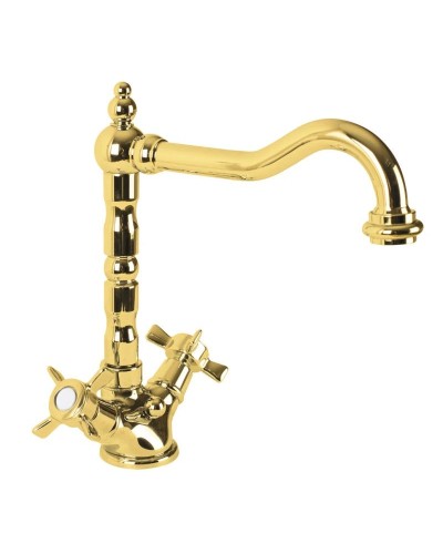 Смеситель для раковины золото 24 карат Cezares Lord LORD-LS2-03/24