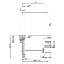 Смеситель для раковины однорычажный с донным клапаном хром, ручка хром Cezares Trend TREND-LC11-01-Cr