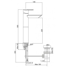 Смеситель для раковины с донным клапаном хром, ручка хром Cezares Garda GARDA-LC11-01-Cr