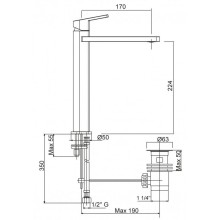 Смеситель для раковины однорычажный с донным клапаном хром, ручка хром Cezares Trend TREND-LC-01-Cr