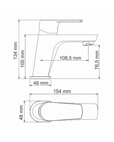 Смеситель для раковины WasserKRAFT Dill 6103 Хром