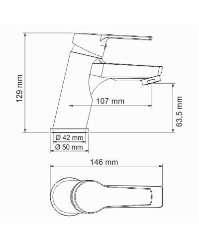 Смеситель для раковины WasserKRAFT Rhin 4403 Хром