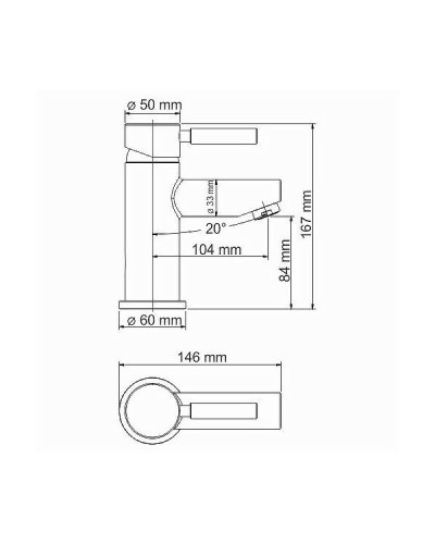 Смеситель для раковины WasserKRAFT Main Thermo 4103T с термостатом Хром