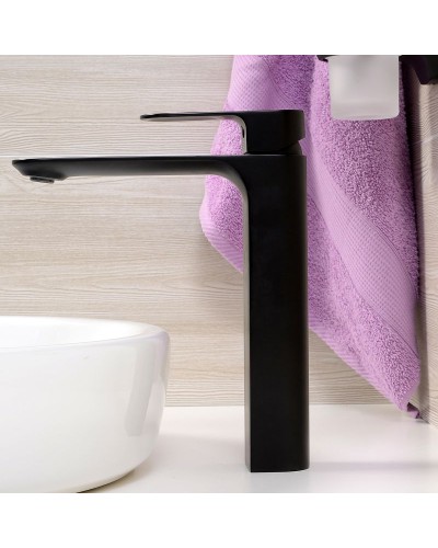 Смеситель для раковины WasserKRAFT Elbе 7403H Черный матовый