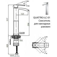 Cezares Quattro QUATTRO-LC-01 Смеситель для раковины