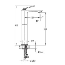 Смеситель для раковины Cezares City CITY-F-LC-01-W0