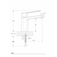Смеситель для раковины Ceramica Nova Linear 70016CH Хром