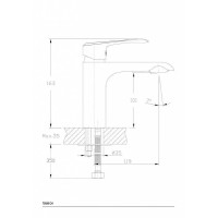 Смеситель для раковины Ceramica Nova Curve 70020CH Хром