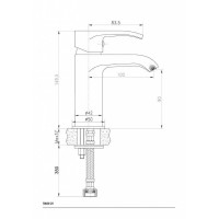 Смеситель для раковины Ceramica Nova A.V.O 70023CH Хром
