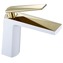 Смеситель для раковины Boheme Venturo 381-w Белый, Золото