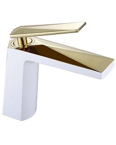 Смеситель для раковины Boheme Venturo 381-w Белый, Золото