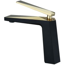 Смеситель для раковины Boheme Venturo 381-b Черный, Золото