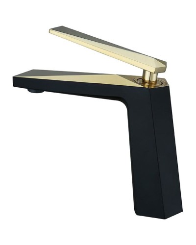 Смеситель для раковины Boheme Venturo 381-b Черный, Золото