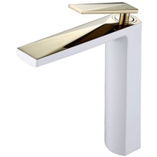 Смеситель для раковины Boheme Venturo 382-w Белый, золото