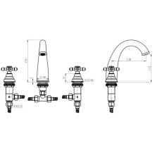 Смеситель для раковины Boheme Tradizionale Chromo 277 Хром
