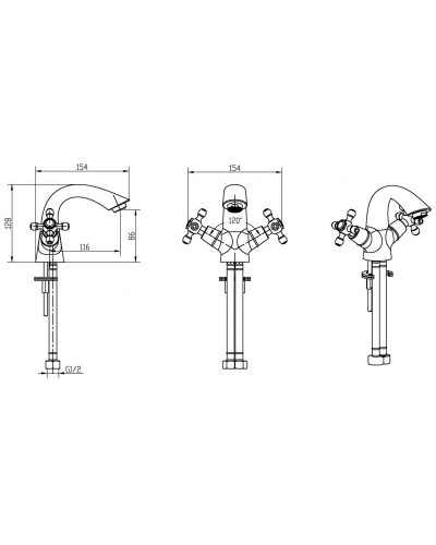Смеситель для раковины Boheme Medici Presente 311 Бронза