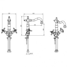 Смеситель для раковины Boheme Medici Presente 312 Бронза