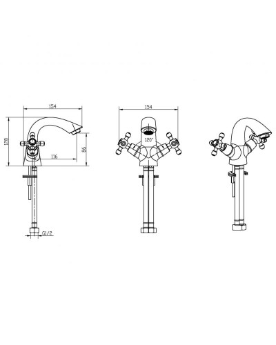 Смеситель для раковины Boheme Satine 271-ST Хром