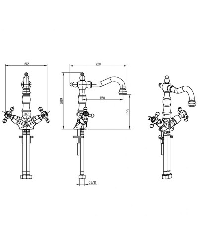 Смеситель для раковины Boheme Satine 272-ST Хром