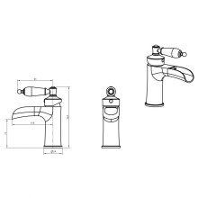 Смеситель для раковины Boheme Vogue Crystal 221-CRST Хром