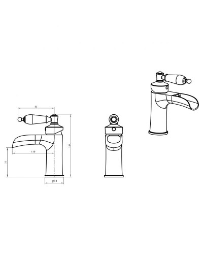Смеситель для раковины Boheme Vogue Crystal 221-CRST Хром