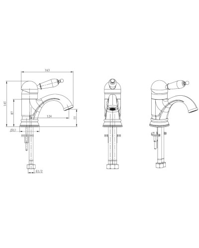 Смеситель для раковины Boheme Tradizionale Oro 281 Золото