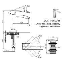 Cezares Quattro QUATTRO-LS-01 Смеситель для раковины
