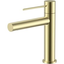 Смеситель для раковины Vincea Aspire VBF-4AS01BG без донного клапана, золотой матовый