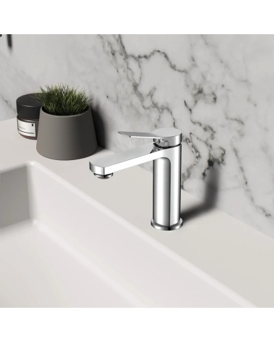 Смеситель для раковины Vincea Arco VBF-4AR01CH без донного клапана, хром