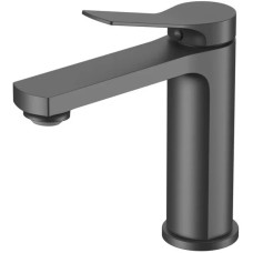 Смеситель для раковины Vincea Arco VBF-4AR01GM без донного клапана, вороненая сталь