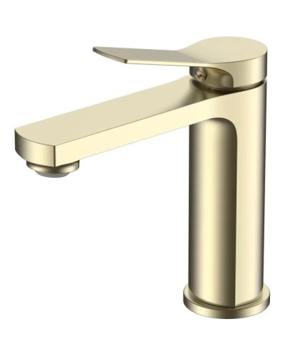 Смеситель для раковины Vincea Arco VBF-4AR01BG без донного клапана, золотой матовый