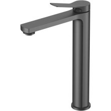 Смеситель для раковины Vincea Arco VBF-4AR02GM без донного клапана, вороненая сталь