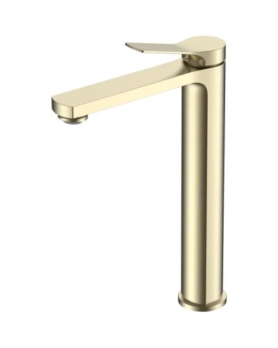 Смеситель для раковины Vincea Arco VBF-4AR02BG без донного клапана, золотой матовый