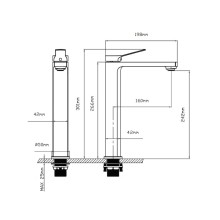 Смеситель для раковины Vincea Arco VBF-4AR02BG без донного клапана, золотой матовый
