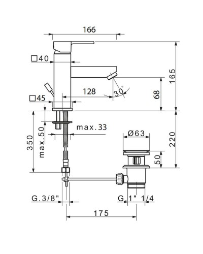 Смеситель для раковины Migliore Kvant 18779 Хром