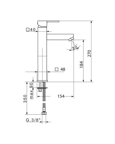 Смеситель для раковины Migliore Kvant 18776 Хром