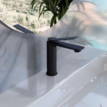 Смеситель для раковины Vincea Verse VBF-2VE1MB без донного клапана, черный матовый