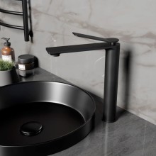 Смеситель для раковины Vincea Verse VBF-2VE2MB без донного клапана, черный матовый