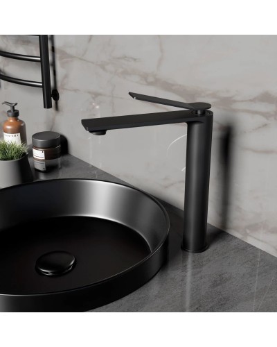 Смеситель для раковины Vincea Verse VBF-2VE2MB без донного клапана, черный матовый