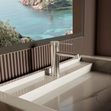 Смеситель для раковины Vincea Rim VBF-2RM1CH без донного клапана, хром