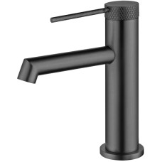 Смеситель для раковины Vincea Rim VBF-2RM1GM без донного клапана, вороненая сталь